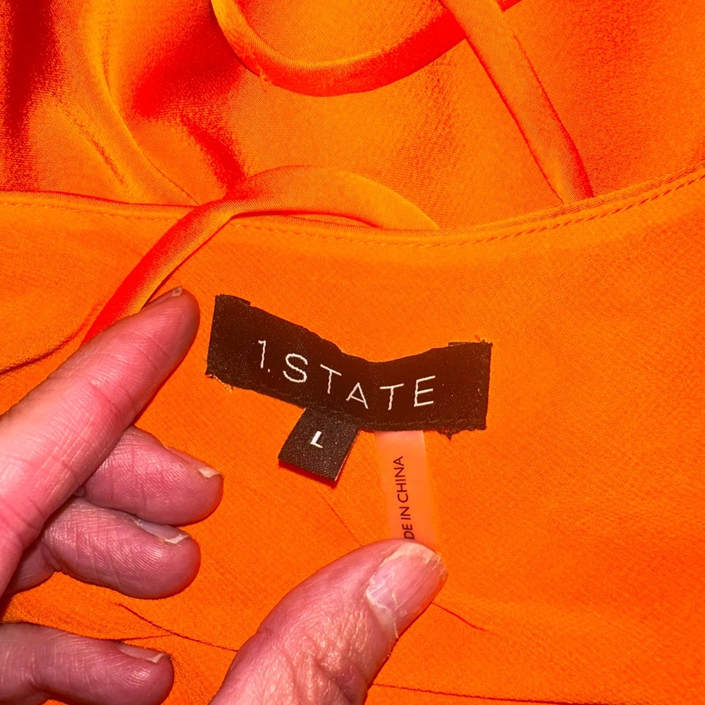1. State Bold Orange Dress Worn Once - Picture 4 of 5